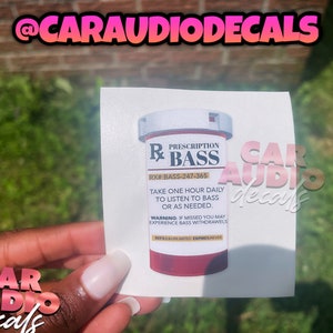 BassHead Bass RX-Basshead Decals-Subwoofer-Car Audio Decals-Car Audio Sticker