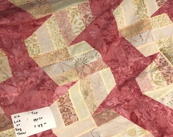 Crib or throw size quilt top, 59" x 70"