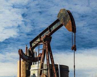 Tulsa Wall Art, Tulsa Pump Jack, Tulsa Art, Tulsa Print, Tulsa Oil Well, Oil Well Print