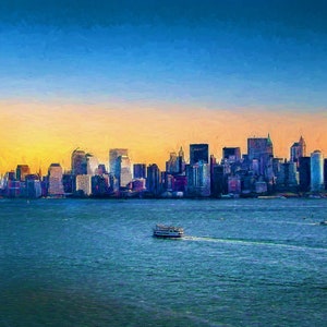 New York City Art, New York Skyline, New York Art, New York Print, New York Skyline Canvas