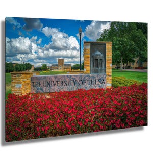 Tulsa Skyline Wall Art, Tulsa University, University of Tulsa, TU Sign, Tulsa Images