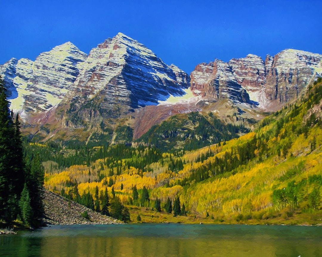Colorado Fall Wall Art, Colorado Mountains Art, Autum Aspens Art