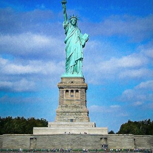 New York City Art, New York Skyline, Statue of Liberty, Statue of Liberty Art, Statue of Liberty Print