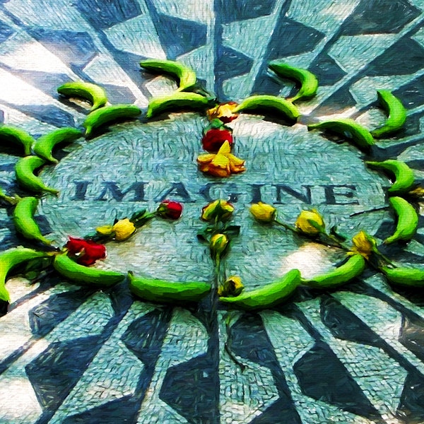 Strawberry fields art, Imagine Central Park, imagine canvas print, Imagine New York, Strawberry fields Central Park, Imagine photo, New York