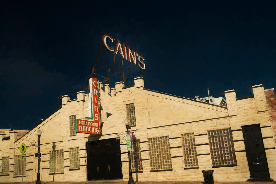 Tulsa Skyline Wall Art, Tulsa Skyline Print, Cain's Ballroom, Cain's