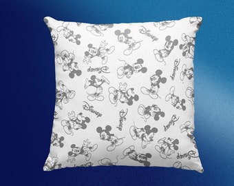 Retro Mickey Throw Pillow, Disney Cushion,  Mickey Vintage Throw Pillow, Retro Disney Bedding, Disney Retro Home , Mickey Original Decor