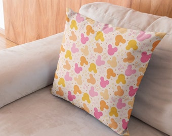 Cute Disney Throw Pillow, Disney Cushion, Mickey Mouse Throw Pillow, Disney Bedding, Disney Home Decor, Subtle Disney Home,Disney Room Decor