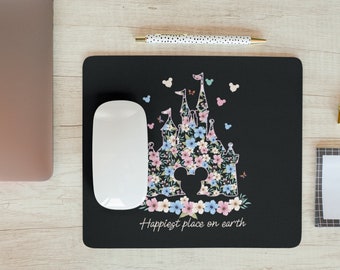 Disney Mouse Pad Disney Office Supplies Disney Magic Kingdom Decor Floral Mickey Mouse Head Gift Disney Stationery Mickey Minnie mouse Pad