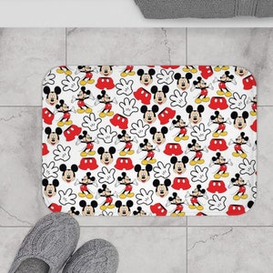 Mickey Mouse Bath Mat - Mickey Mouse Bathroom Decor - Mickey Mouse Decor - Mickey Mouse Home Decor