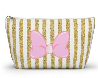 Minnie Mouse Accessory Pouch - Cosmetic Bag - Disney Pencil Case - Mickey Travel Pouch - Cute Minnie Mouse pouch - Disney Trip Pouch