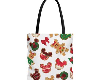Disney Christmas Tote Bag - Winter Disney Luggage - Christmas Disney Shopping Bag - Mickey Mouse Bag - Disney Trip - Disney Gift