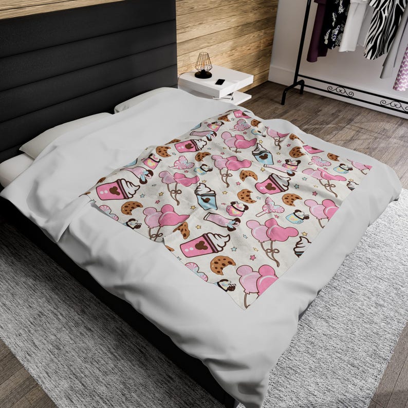 Disney deken Mickey Mouse fluwelen pluche deken Disney-cadeaus Mickey Throw-deken Disney Home Decor Mickey Home Deco Mickey Ears-deken afbeelding 5