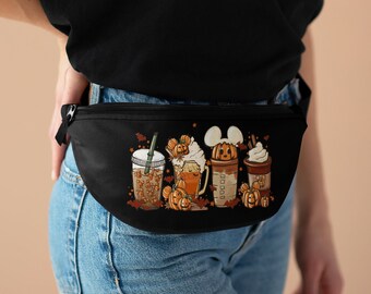 Cute Disney Fanny Pack, Halloween Pumpkin Disney Waist Bag, Fall Disney Bag,Disney Gift, Mickey Ears Bag,Bachelorette Disney Trip Fanny Pack