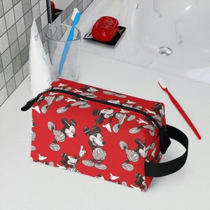 Disney Mickey Mouse Makeup Bag, 3D Ears Zipped Cosmetic Bag