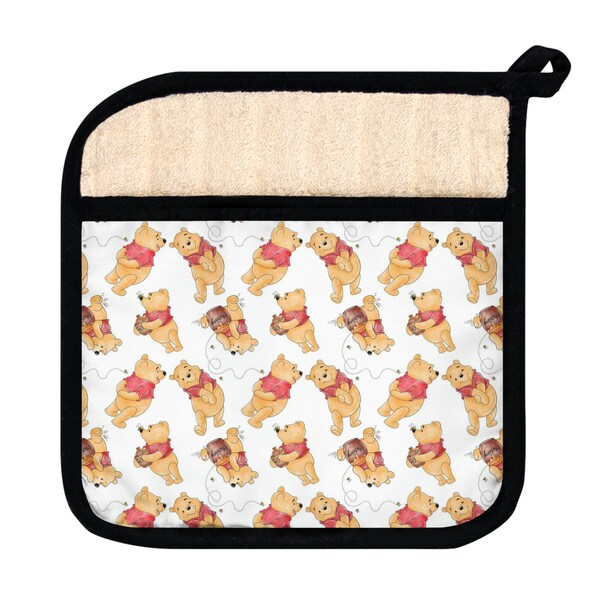 Winnie The Pooh Pot Holder with Pocket, Disney Pot Holder, Disney Kitchen Decor,Winnie Kitchen Accessories,Disney Dinning,Disney Winnie Gift