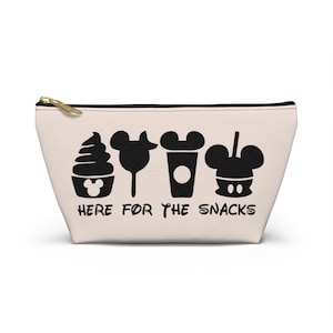 Disney Snacks Accessory Pouch - Disney Pencil Case - Mickey Travel Pouch - Cute Minnie Mouse pouch - Disney Trip Snack - Disneyland Pouch