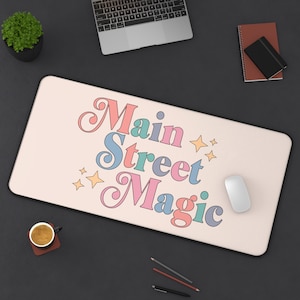 Disney Desk Mat Main Street Office Supply Mickey Home Decor Disney Home Office Decor Mickey Accessories Disney Stationery Disney Desk Pad
