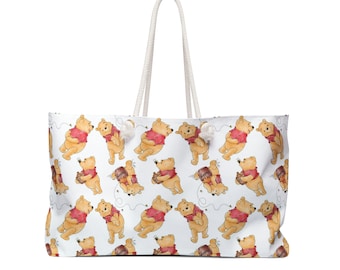 Winnie the Pooh Large Tote bag, Winnie Weekender Bag, Disney Subtle Accessories, Winnie Canva Bag,Disney Travel Bag,Disney Winnie Diaper Bag