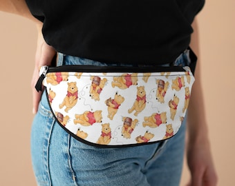 Cute Winnie The Pooh Fanny Pack, Disney Waist Bag, Disney Spring Bag, Disney Gifts, Winnie Travel Bag, Disney Trip Plus Size Fanny Pack