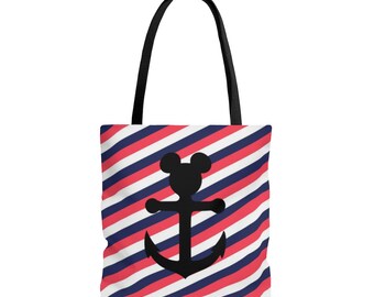 Disney Cruise Tote Bag - Mickey Mouse Sailor Canvas tote - Mickey Mouse Shopping Bag - Mickey Mouse Bag - Disney Dream Cruise Trip