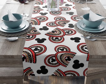 Disney Table Runner Disney Kitchen Decor Mickey Mouse Table Runner Mickey Ear Table Runner Disney Tableware Disney Home Decor Disney