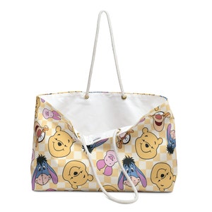Winnie the Pooh Large Tote bag, Winnie Weekender Bag, Disney Subtle Accessories, Winnie Canva Bag,Disney Travel Bag,Disney Winnie Diaper Bag