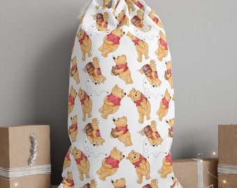 Cute Winnie The Pooh Sack Disney Christmas Gift Bag Winnie The Pooh Holiday Gift Christmas Bag Sack Bag Large Disney Gifts Winnie Stockings