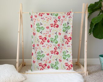 Disney Christmas Blanket - Mickey Mouse Christmas Velveteen Plush Blanket - Disney Christmas Garlands Gift - Disney Christmas Decor