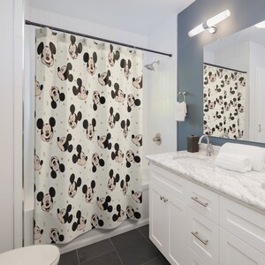 Disney Shower Curtains Disney Colorful Bathroom Decor Mickey Ears Bathroom Decor Mickey Mouse Home Decor Mickey Bathroom Disney Curtains
