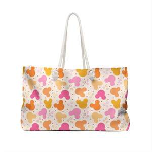 Disney Large Tote bag, Mickey Weekender Bag, Disney Subtle Accessories, Mickey Mouse Canva Bag, Disney Travel Bag, Disney Diaper Bag image 2