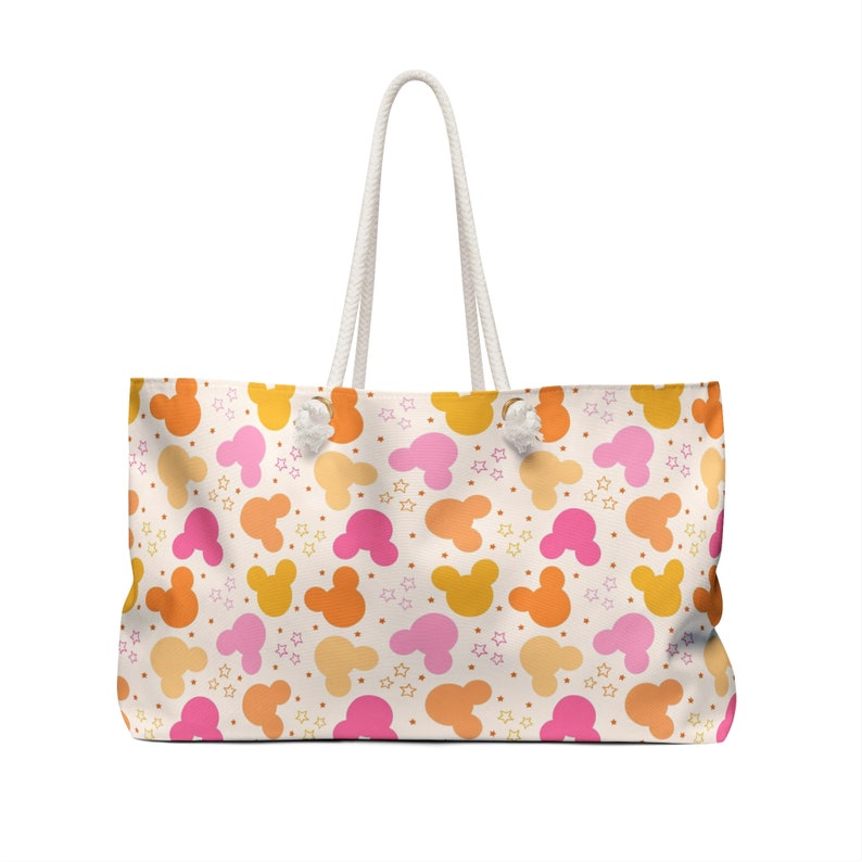Disney Large Tote bag, Mickey Weekender Bag, Disney Subtle Accessories, Mickey Mouse Canva Bag, Disney Travel Bag, Disney Diaper Bag image 2