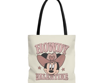Cute Valentines Disney Tote Bag, Disney Canvas tote, Disney Shopping Bag, Mickey Mouse Bag, Disney Halloween Bag, Disney Gifts