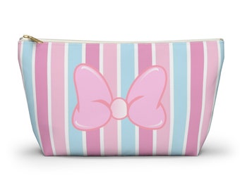 Minnie Mouse Accessory Pouch - Cosmetic Bag - Disney Pencil Case - Mickey Travel Pouch - Cute Minnie Mouse pouch