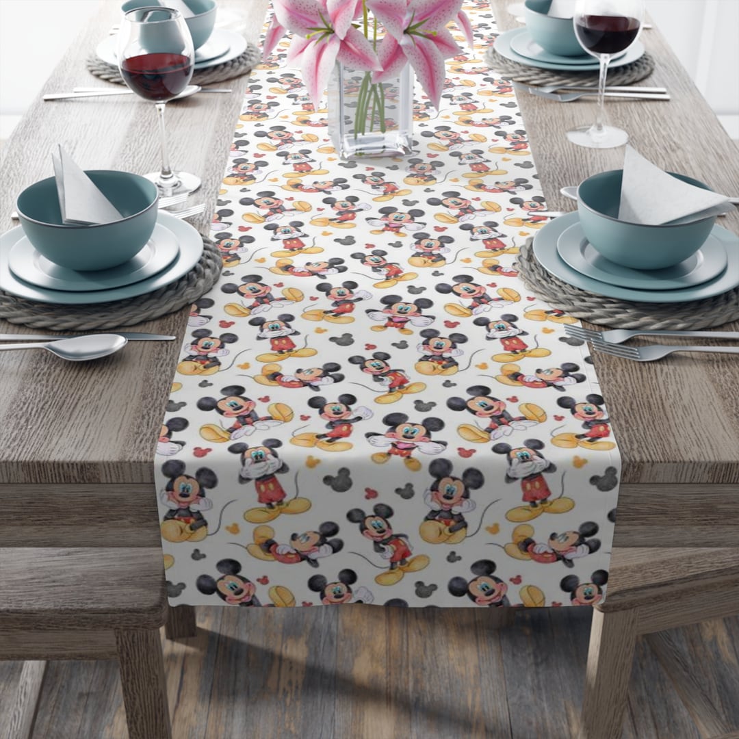 Disney Table Runner Disney Kitchen Decor Mickey Mouse Table Runner