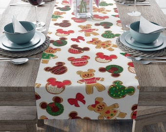 Disney Table Runner, Decoración de cocina, Lindo Disney Table Runner, Decoración navideña de Disney, Vajilla disney, Decoración del hogar Disney