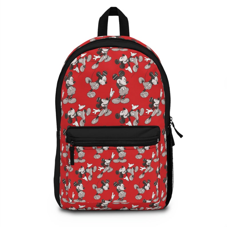 Disney Red Backpack, Disney School Bag, Mickey Mouse Bag, Disney Travel Bag, Disney Vacation Bag, Disney Park Bag, Theme Park Bag immagine 1
