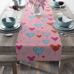 Disney Table Runner Disney Kitchen Decor Mickey Mouse Table Runner Mickey Ear Table Runner Disney Tableware Disney Home Decor Disney Gifts
