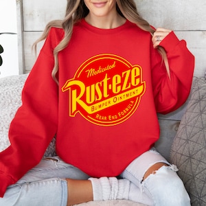 Cars Rust-eze Sweatshirt Disney Cars Movie Crewneck Disney Gift Disneyland Sweatshirt Disney Cars Sweater Halloween Party Women Sweatshirt