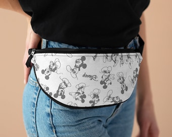 Retro Disney Fanny Pack - Disney Waist Bag - Vintage Disney Bag - Disney Gift - Mickey MouseTravel Bag - Disney World Trip pouch