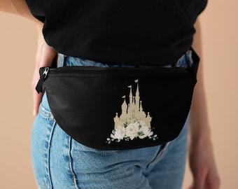 Disney Castle Fanny Pack - Disney Waist Bag - Disney Bag - Disney Gift - Mickey MouseTravel Bag - Disney World Trip pouch