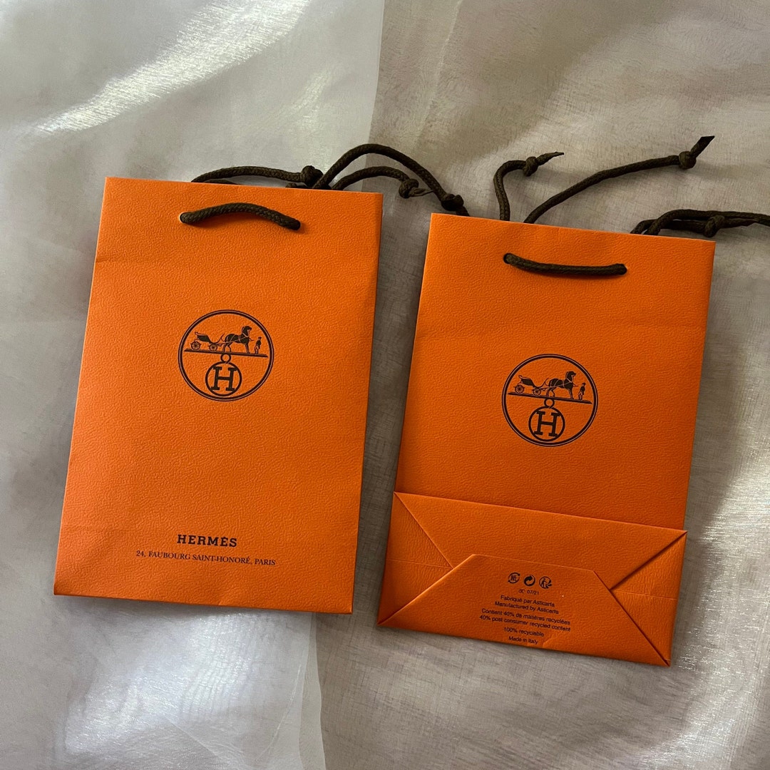 Hermes Gift Bag / Hermes Shopping Bag 15x22 Etsy