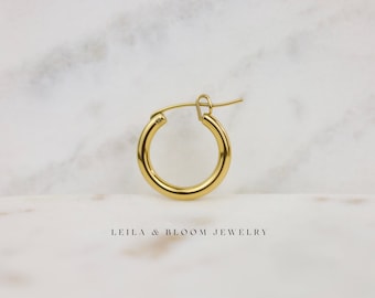 Gold Hoop Earrings for Women | Dainty Everyday Hoops | 18K Gold Filled | Gift for Her