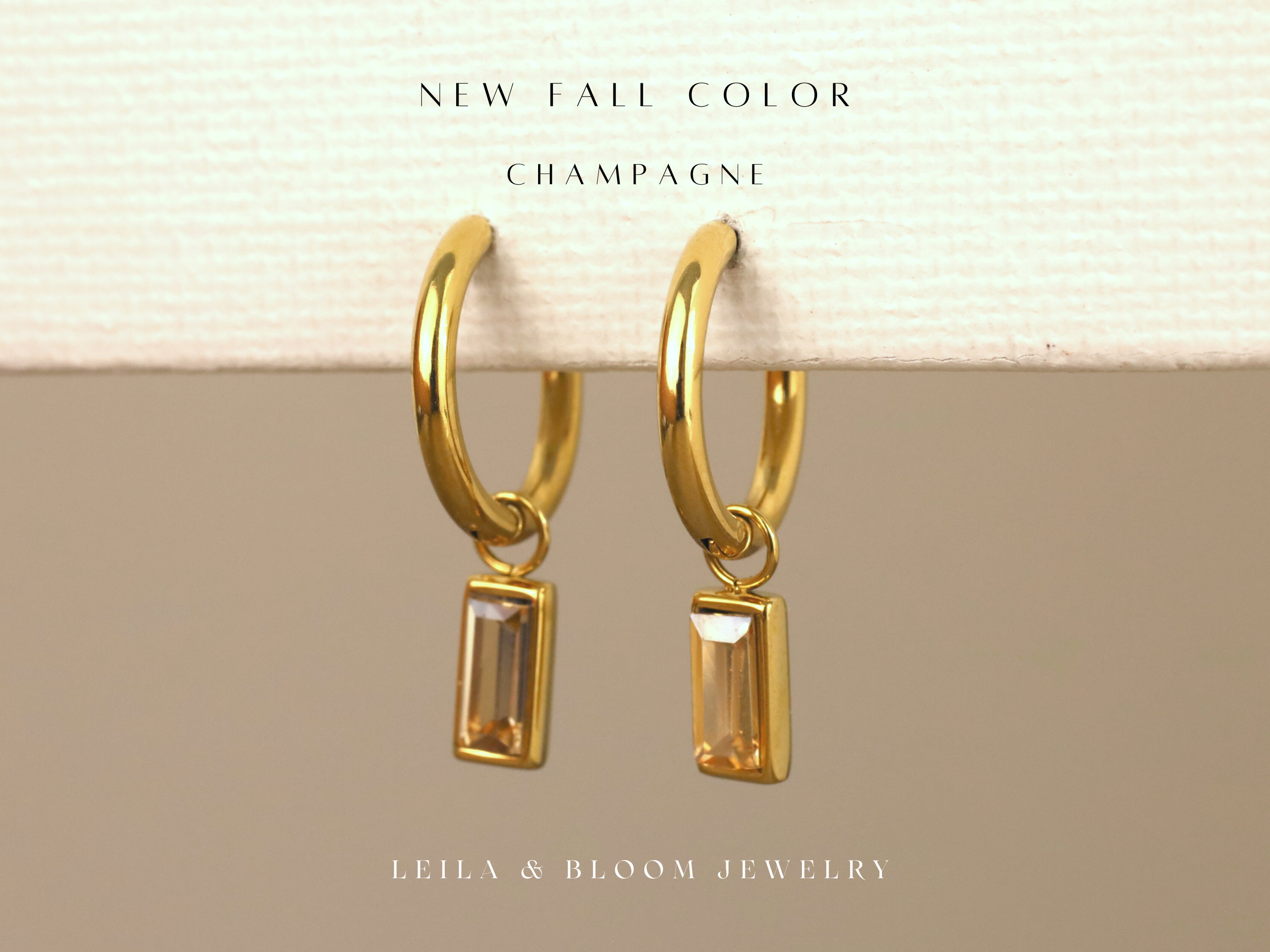 •UNDERSTORY HOOPS• emerald + mixed metal dangle earrings main image 0