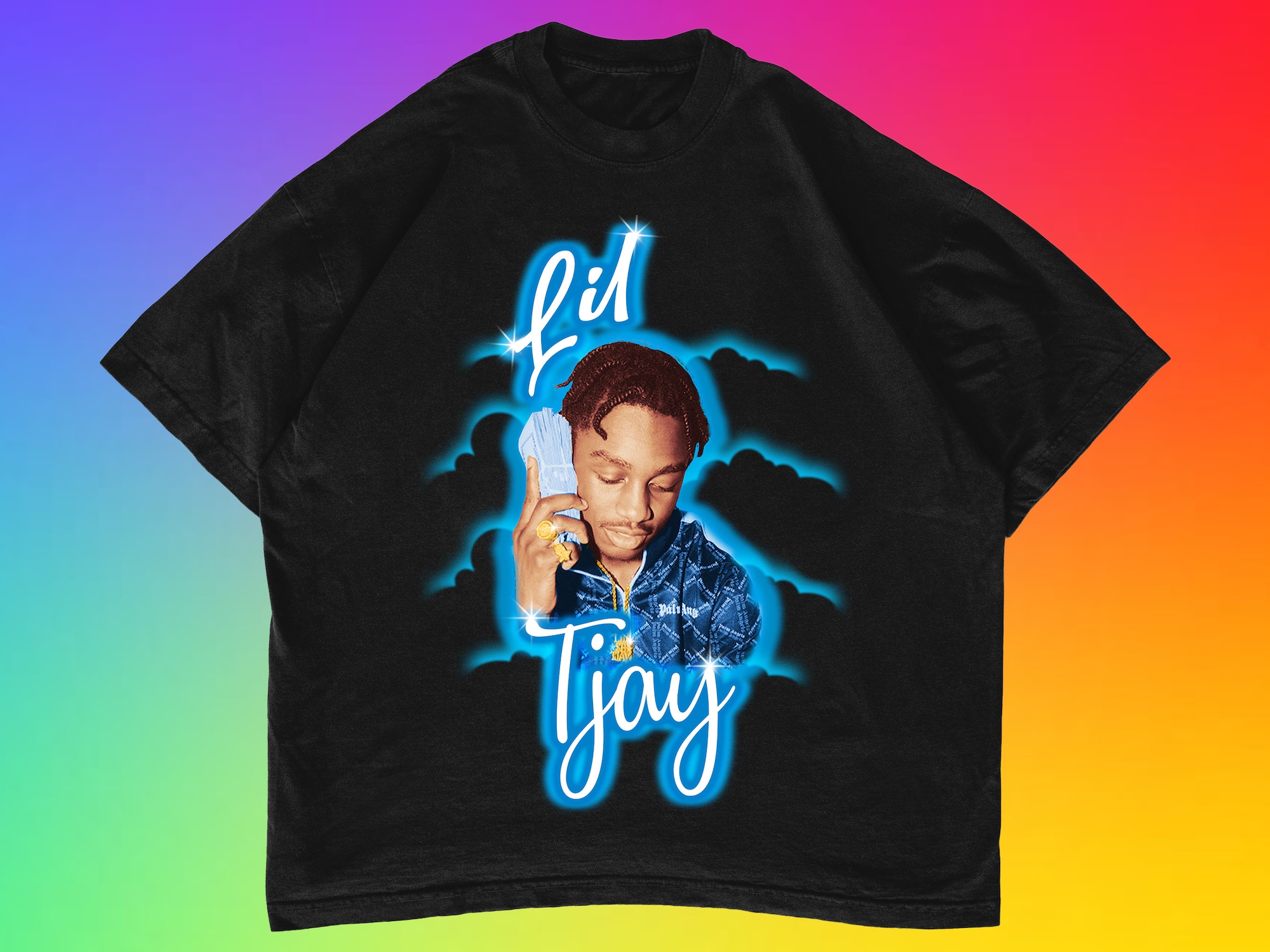 Discover Lil Tjay airbrush T-shirt