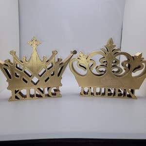 King & Queen Display Decor His and Hers Gift Wedding Decor King Crown Home Decor Queen Crown Anniversary Gift Bedroom Wall Decor