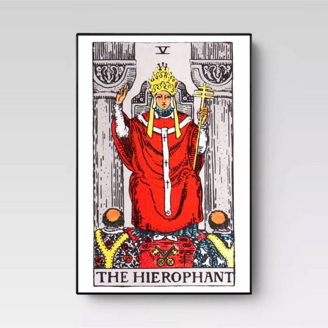 The Hierophant Tarot Card Art the Hierophant Tarot Fan Art Etsy