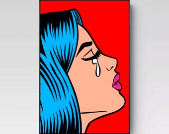 Sad Girl Art Print -  Pop Art Fan Art -