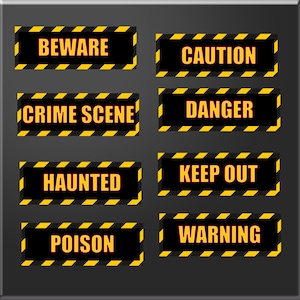 Novelty Warning Labels Vinyl Stickers