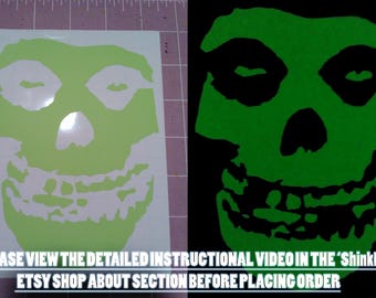 6" Crimson Ghost Glow in the Dark Vinyl Decal