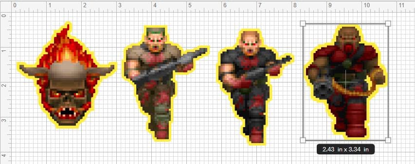 DOOM Enemies Sticker Pack - Etsy